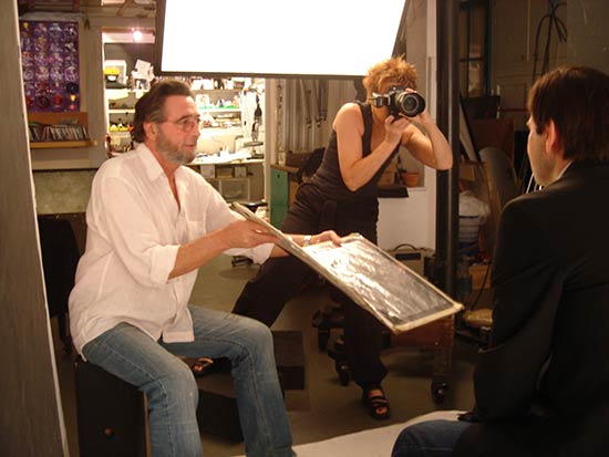 Cours de prise de vue dans le studio de Philippe Vermès