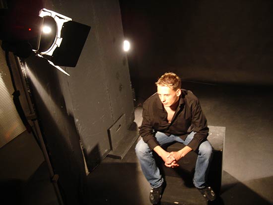 Cours de prise de vue dans le studio de Philippe Vermès
