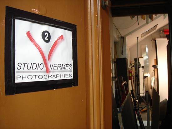 Cours de prise de vue dans le studio de Philippe Vermès
